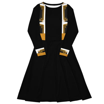 Metropolis Geometric Strap Midi Dress 6XL