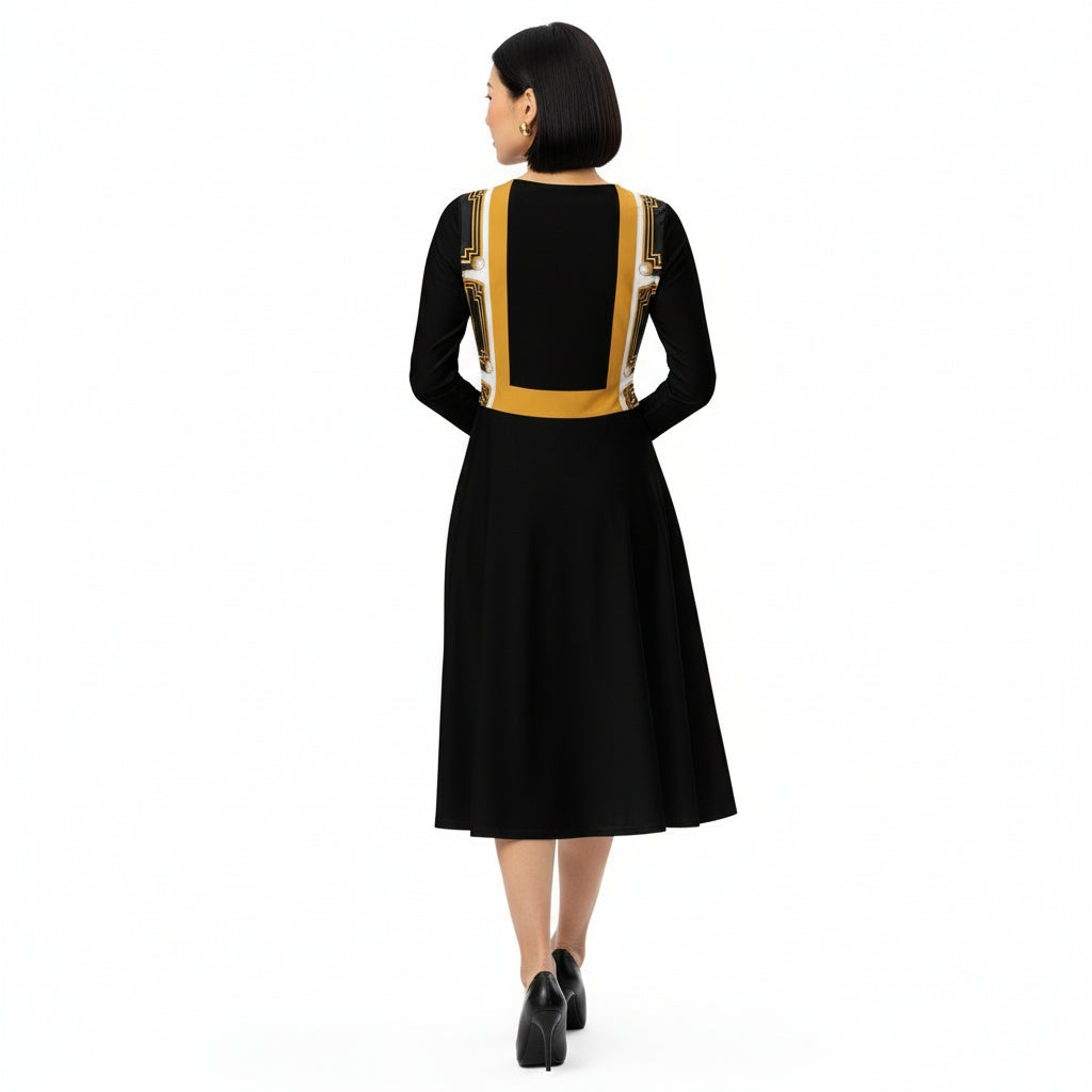 Metropolis Column Midi Dress