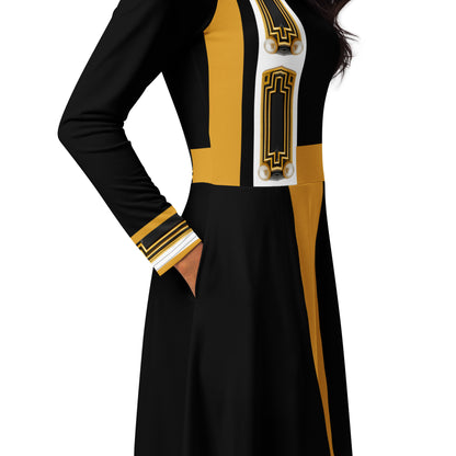 Metropolis Column Midi Dress
