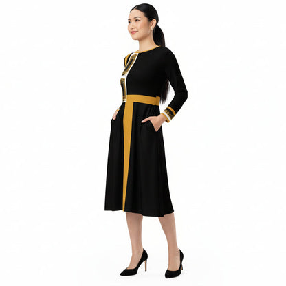 Metropolis Column Midi Dress