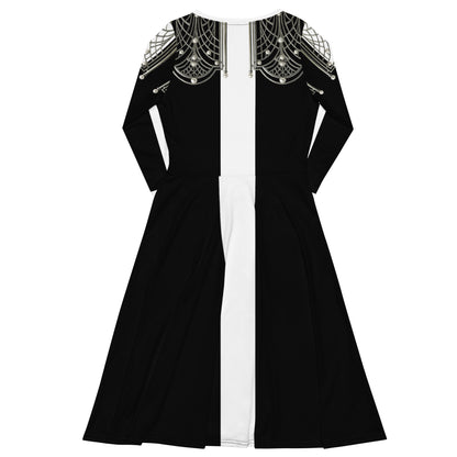 1920 Beaded Collar Midi Dress