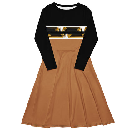 Egyptian Pharaoh Midi Dress - Black 2XS