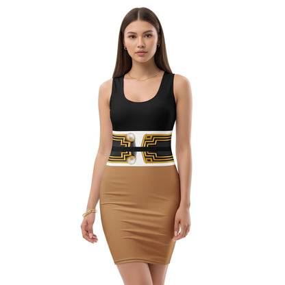 Pharaoh UPF 50+ Bodycon Dress-Black