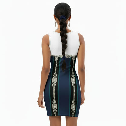 Striped UPF50+ Bodycon dress