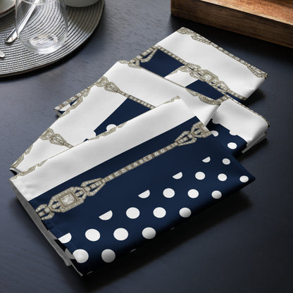 Polkadot Cloth Napkin Set - Navy