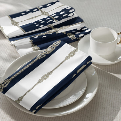Polkadot Cloth Napkin Set - Navy
