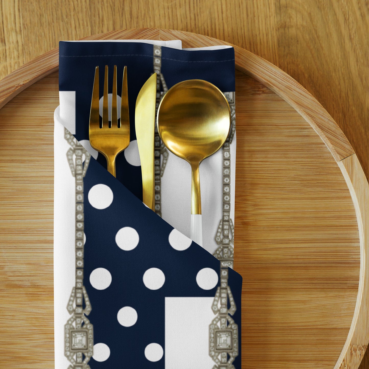 Polkadot Cloth Napkin Set - White