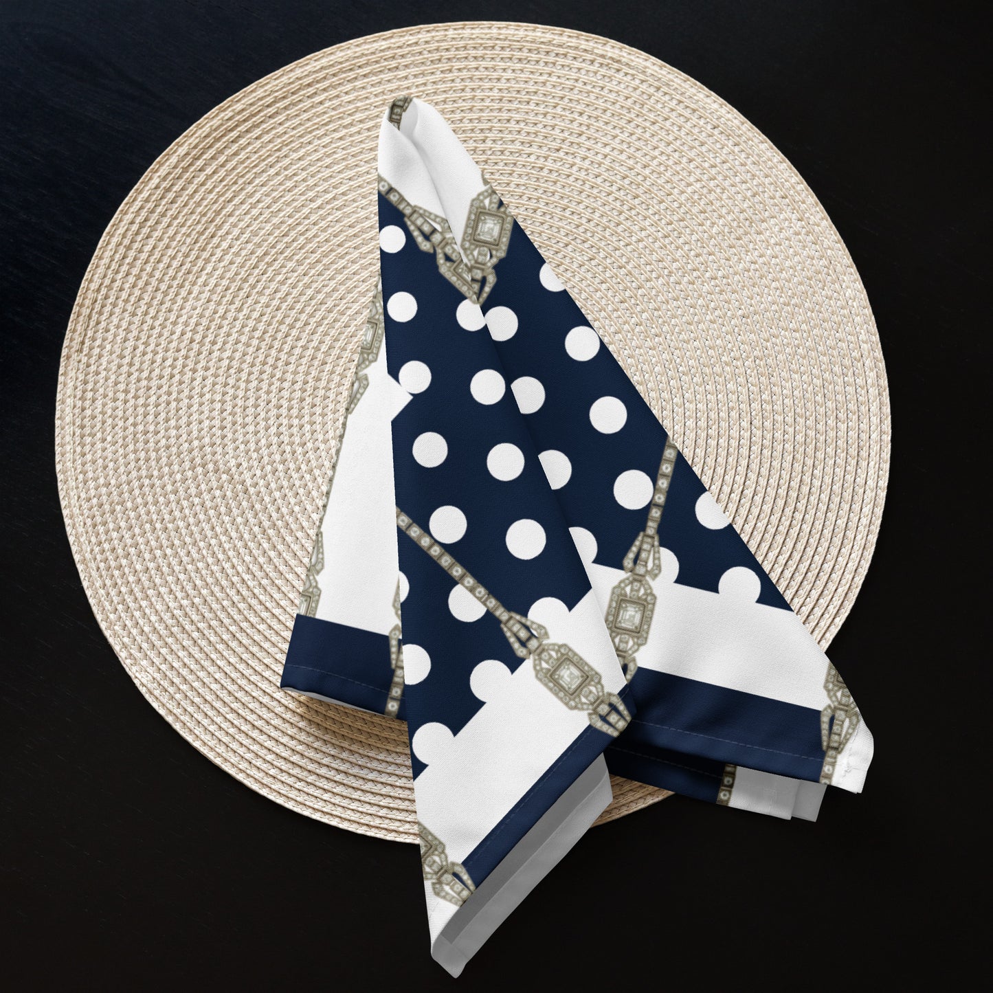 Polkadot Cloth Napkin Set - White