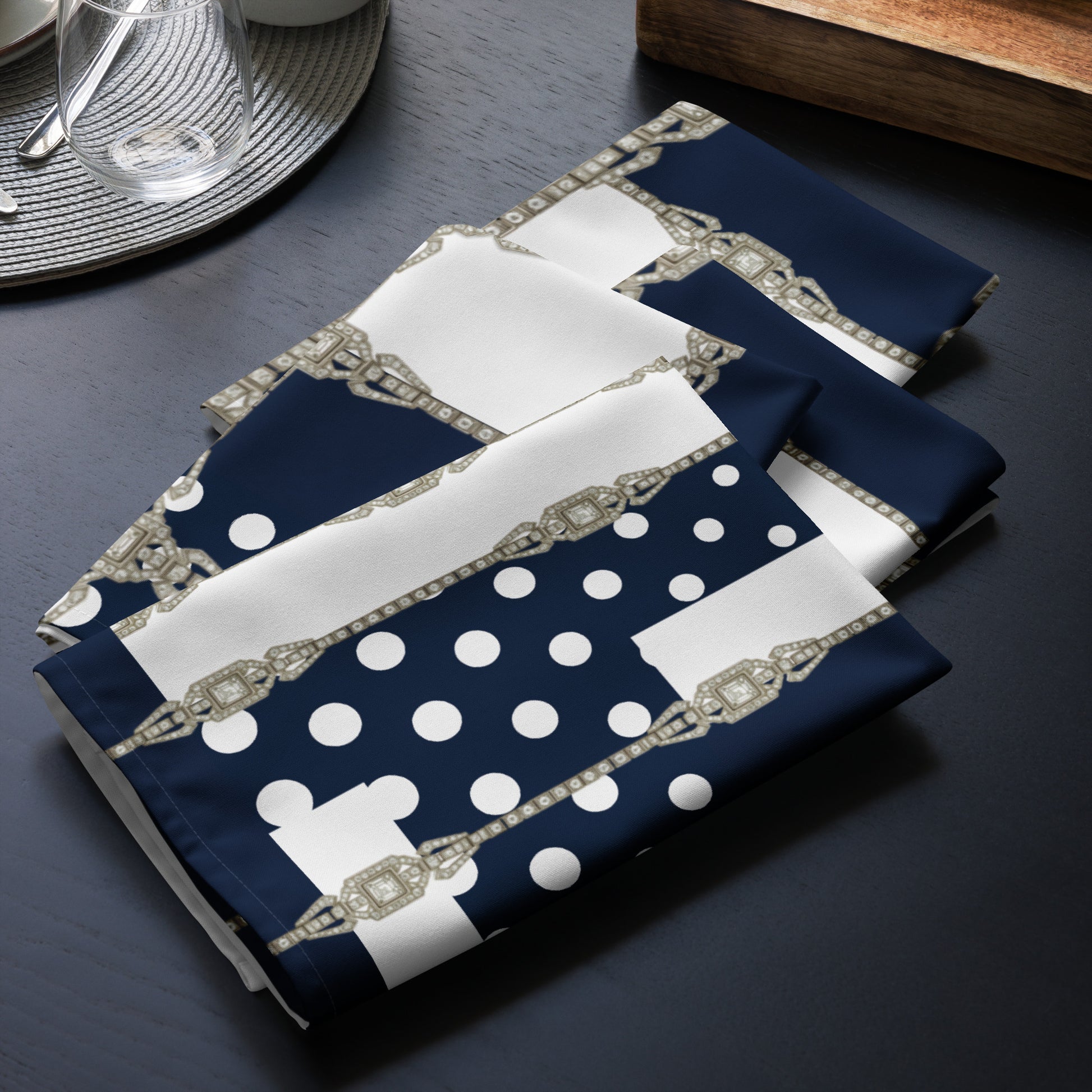Polkadot Cloth Napkin Set - White