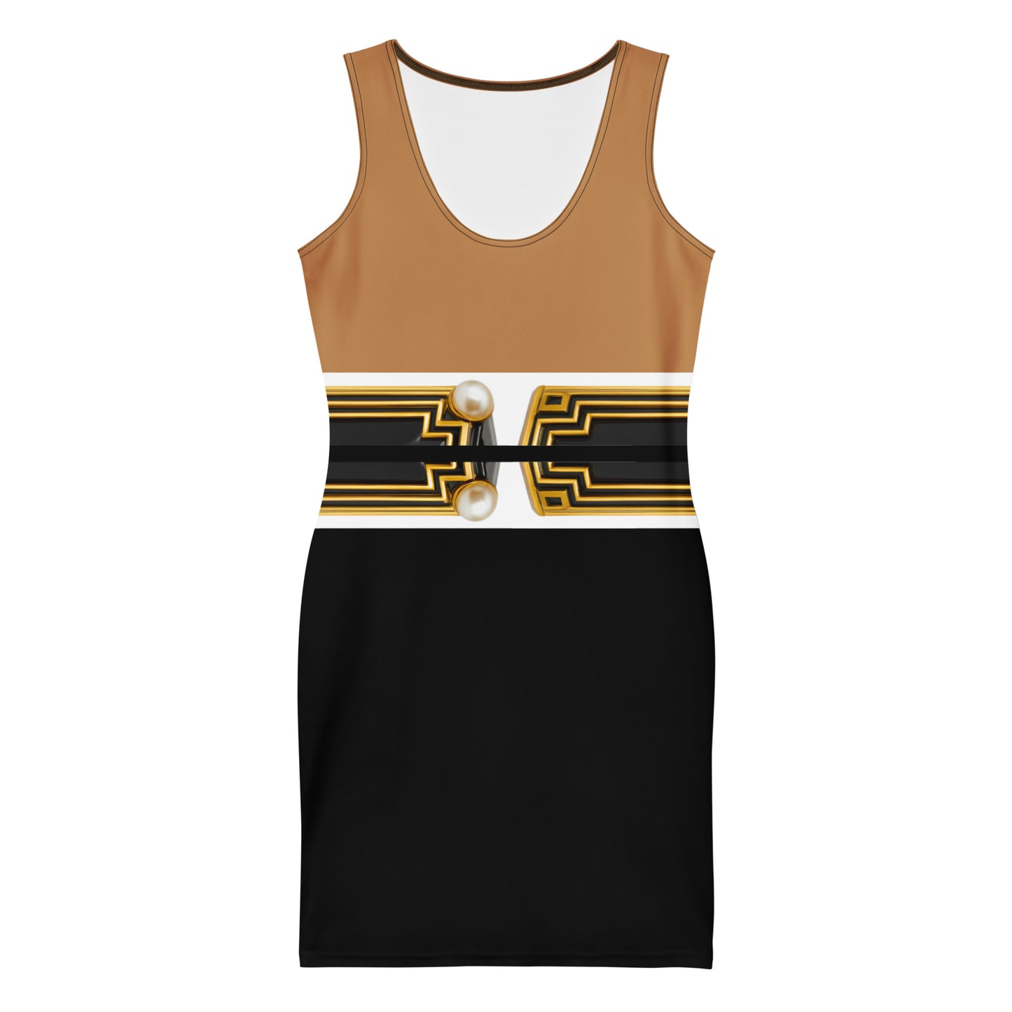 Pharaoh UPF 50+ Bodycon Dress-Nude XS