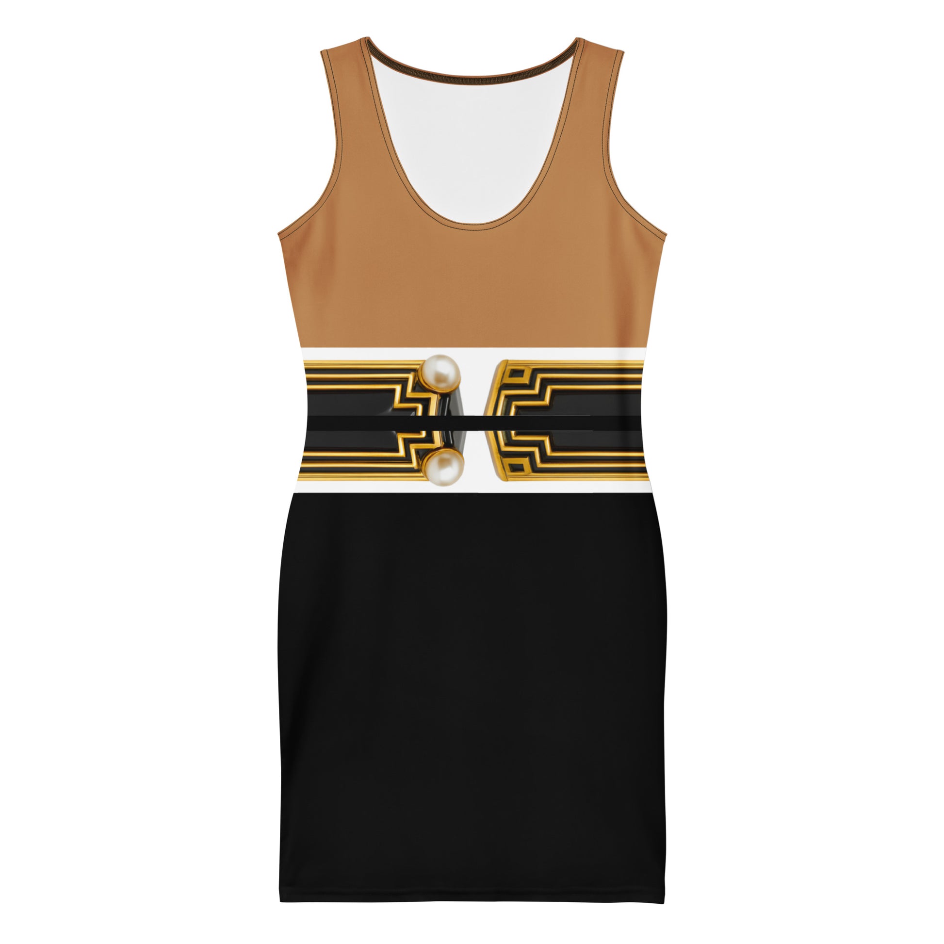 Pharaoh UPF 50+ Bodycon Dress-Nude XS