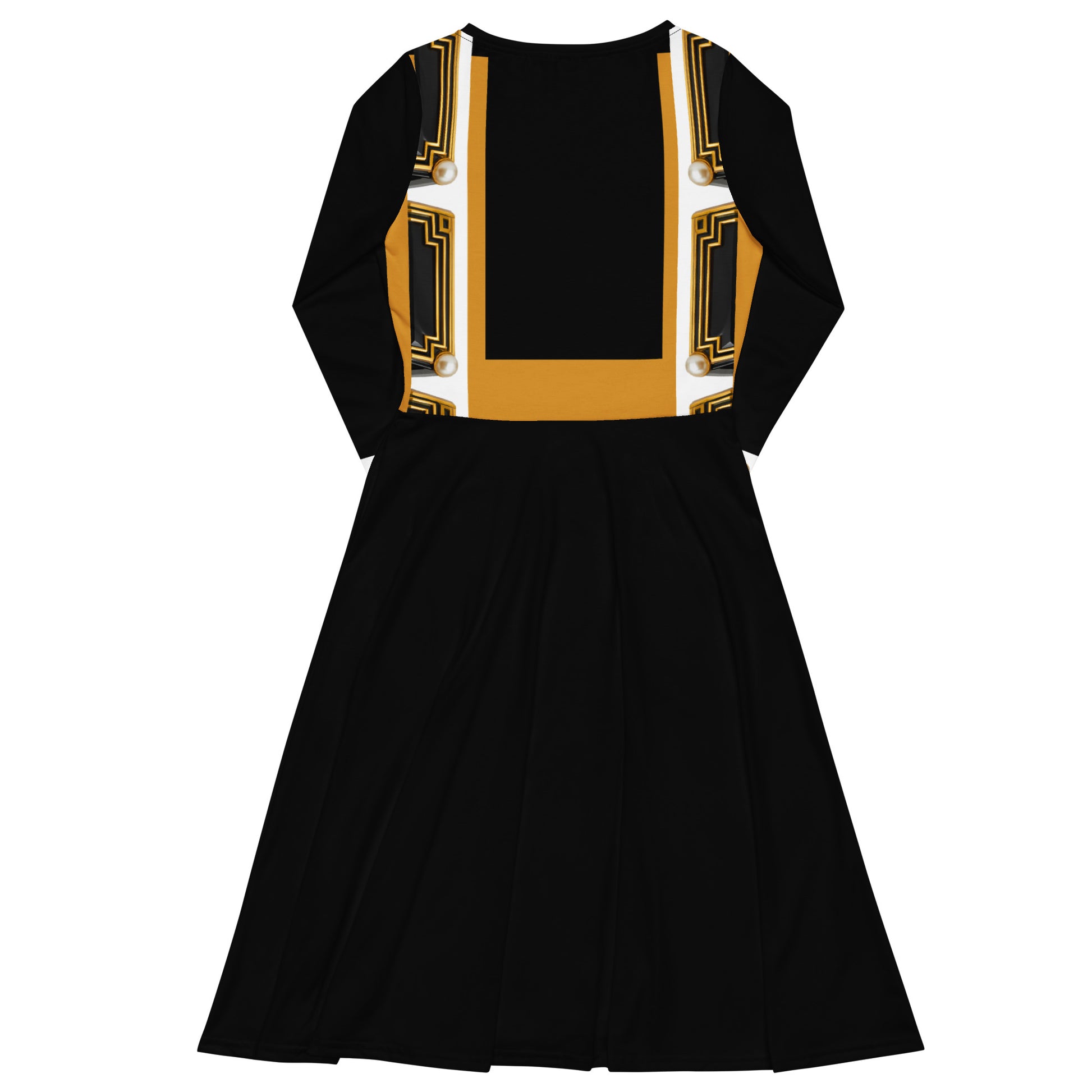 Metropolis Geometric Strap Midi Dress