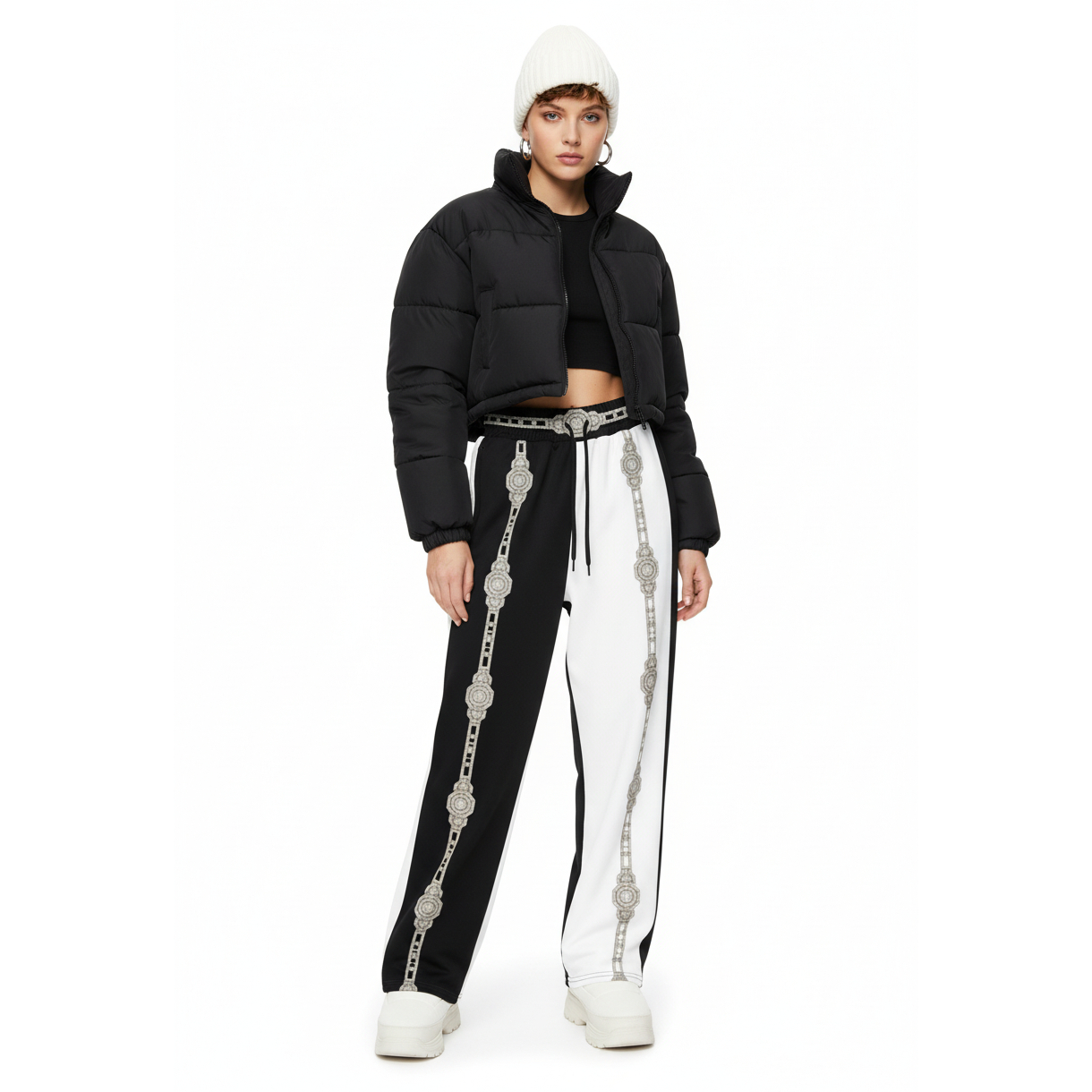 Unisex Two-Tone Wide-leg joggers