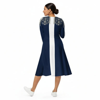 1920 Beaded Collar Midi Dress