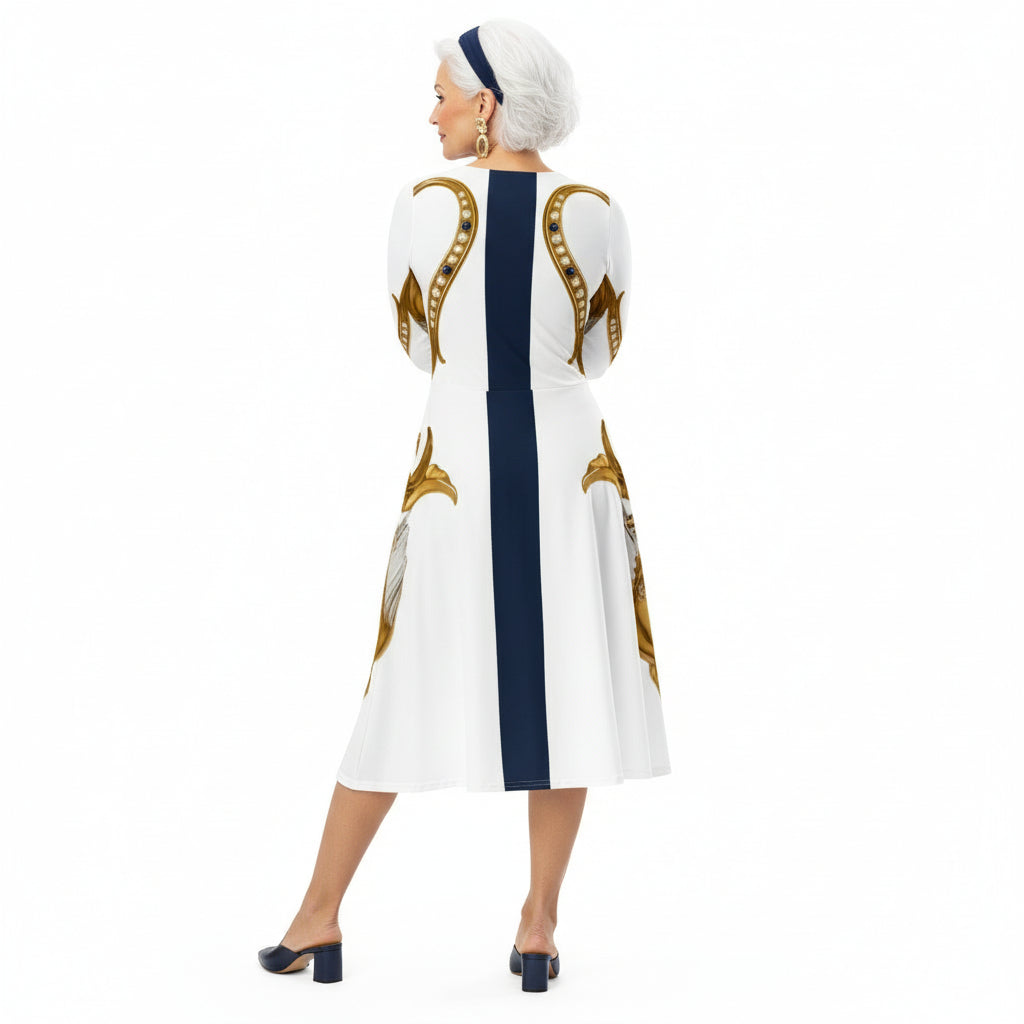 Gold Jug Midi Dress