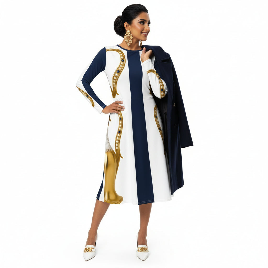 Gold Jug Midi Dress