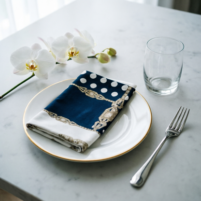 Polkadot Cloth Napkin Set - White