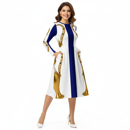 Gold Jug Midi Dress