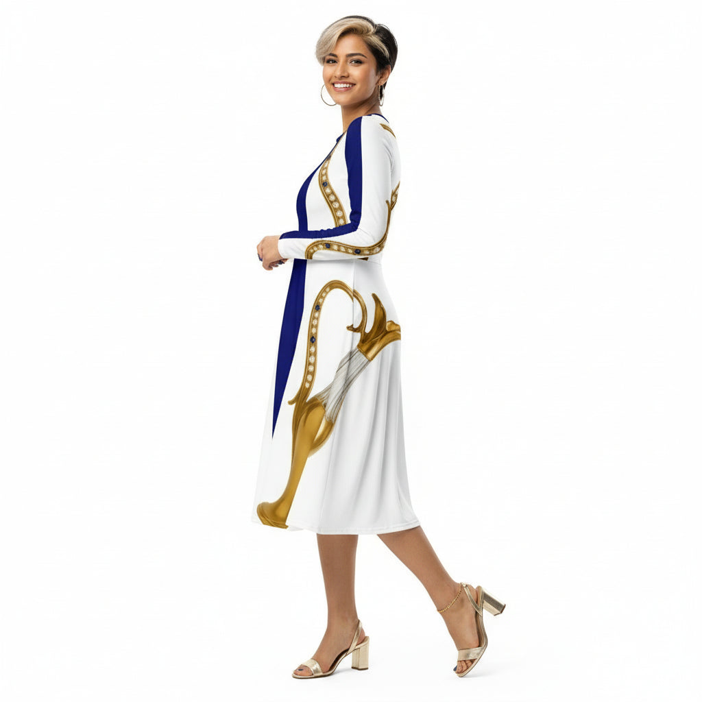 Gold Jug Midi Dress