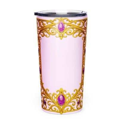 Ornate Tapered Stainless Steel Tumbler
