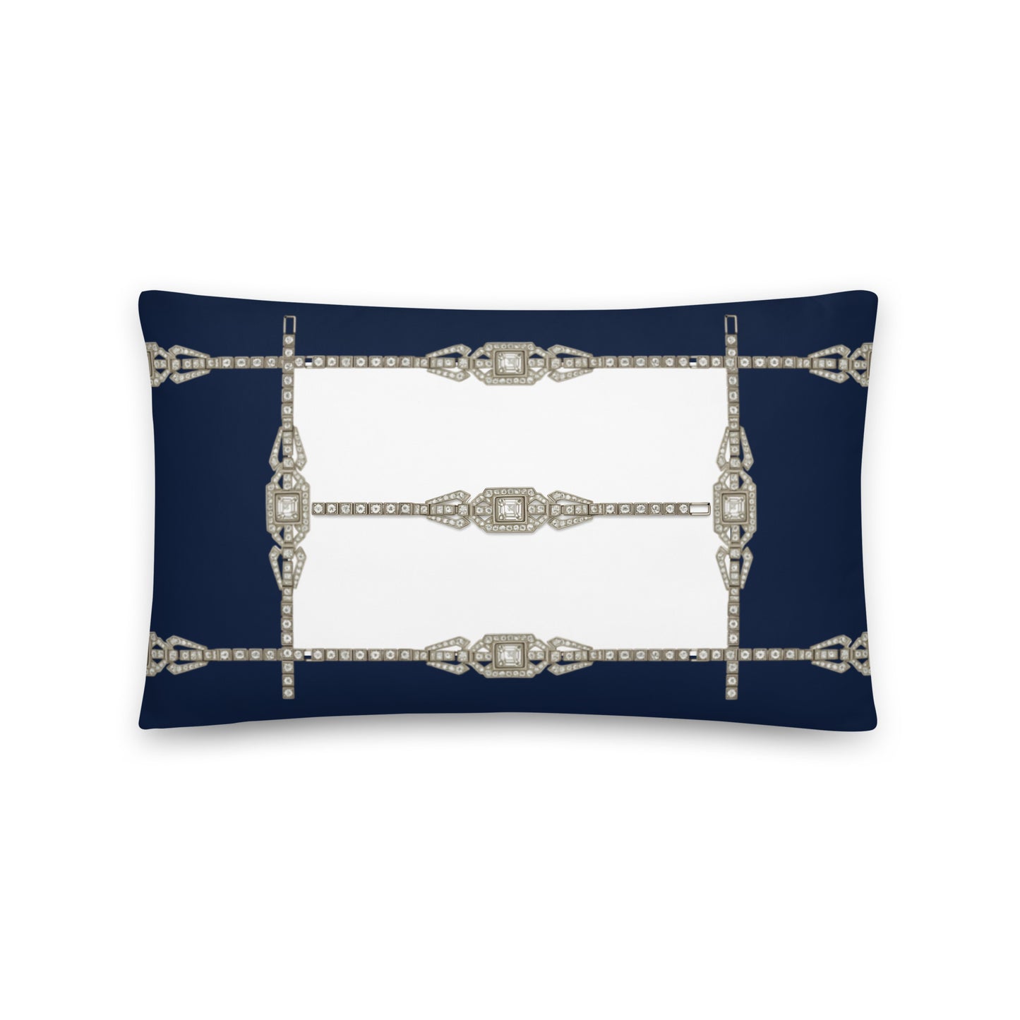 Art Deco Rhinestone Decorative Cushion Cover