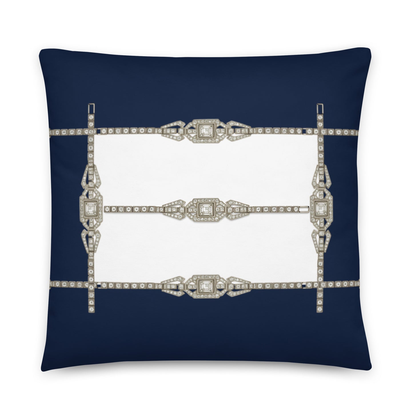 Art Deco Rhinestone Decorative Cushion Cover