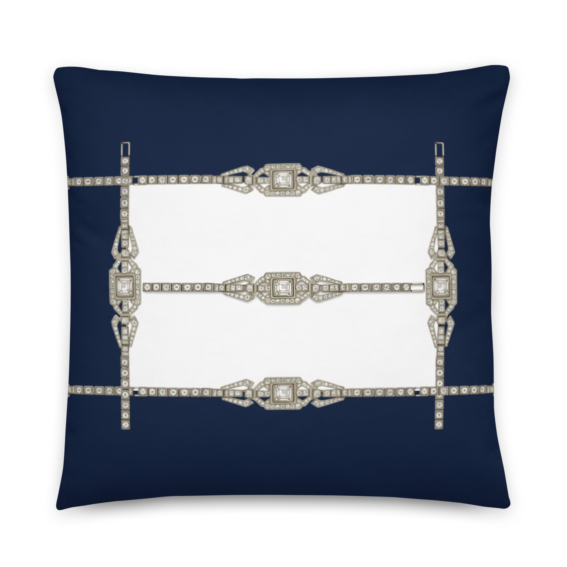 Art Deco Rhinestone Decorative Cushion Cover