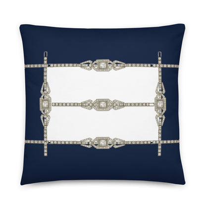 Art Deco Rhinestone Decorative Cushion Cover