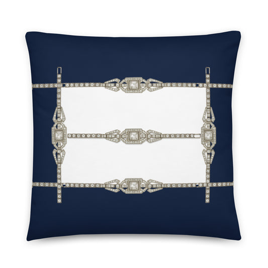 Art Deco Rhinestone Decorative Cushion Cover