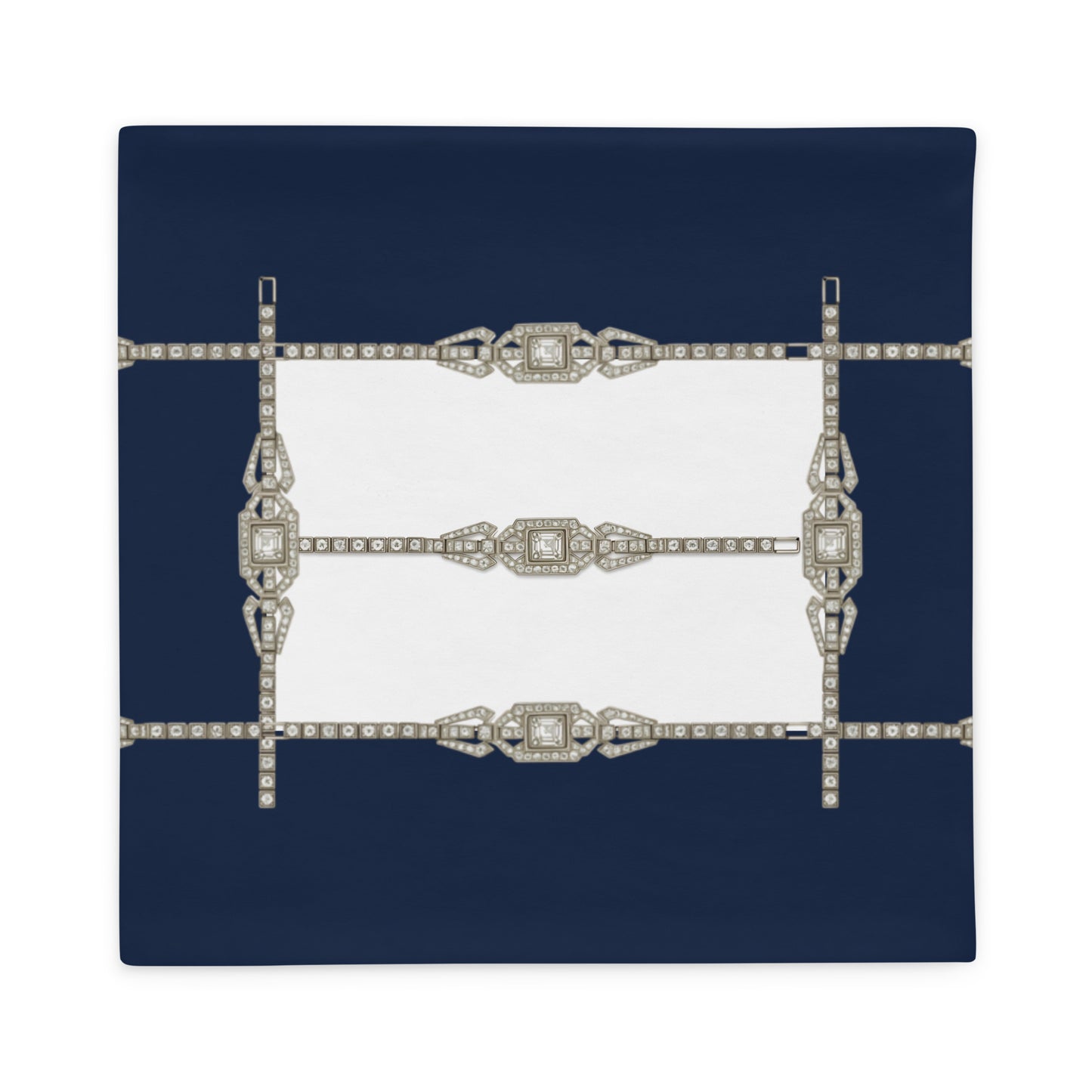 Art Deco Rhinestone Decorative Cushion Cover Pillow Case "22x22"