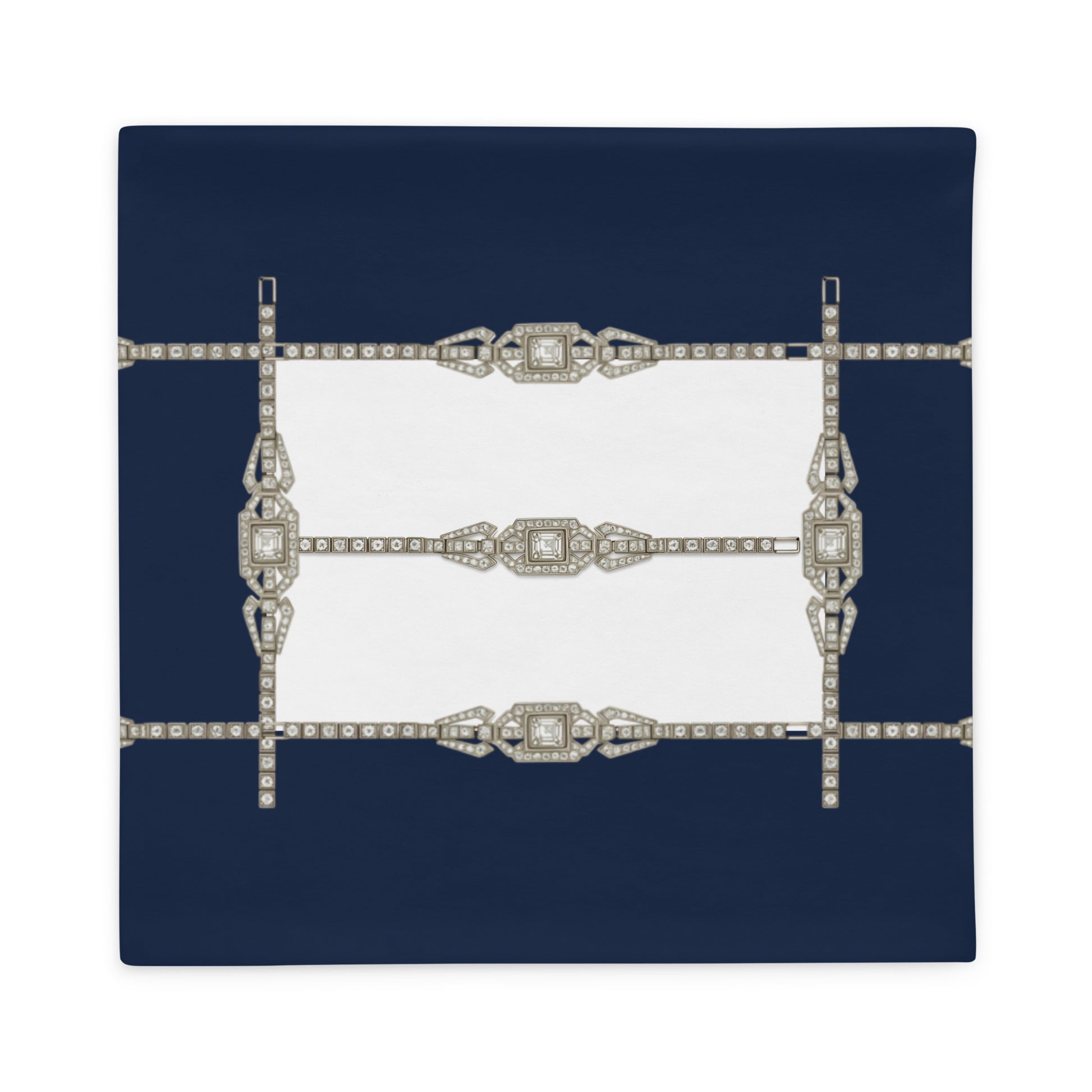 Art Deco Rhinestone Decorative Cushion Cover Pillow Case "22x22"