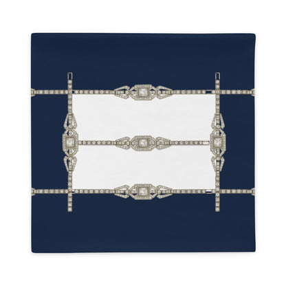 Art Deco Rhinestone Decorative Cushion Cover Pillow Case "22x22"