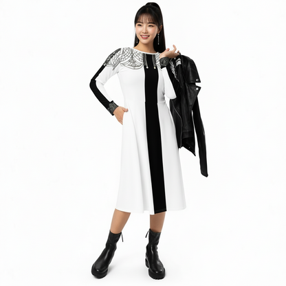 1920 Beaded Collar Midi Dress
