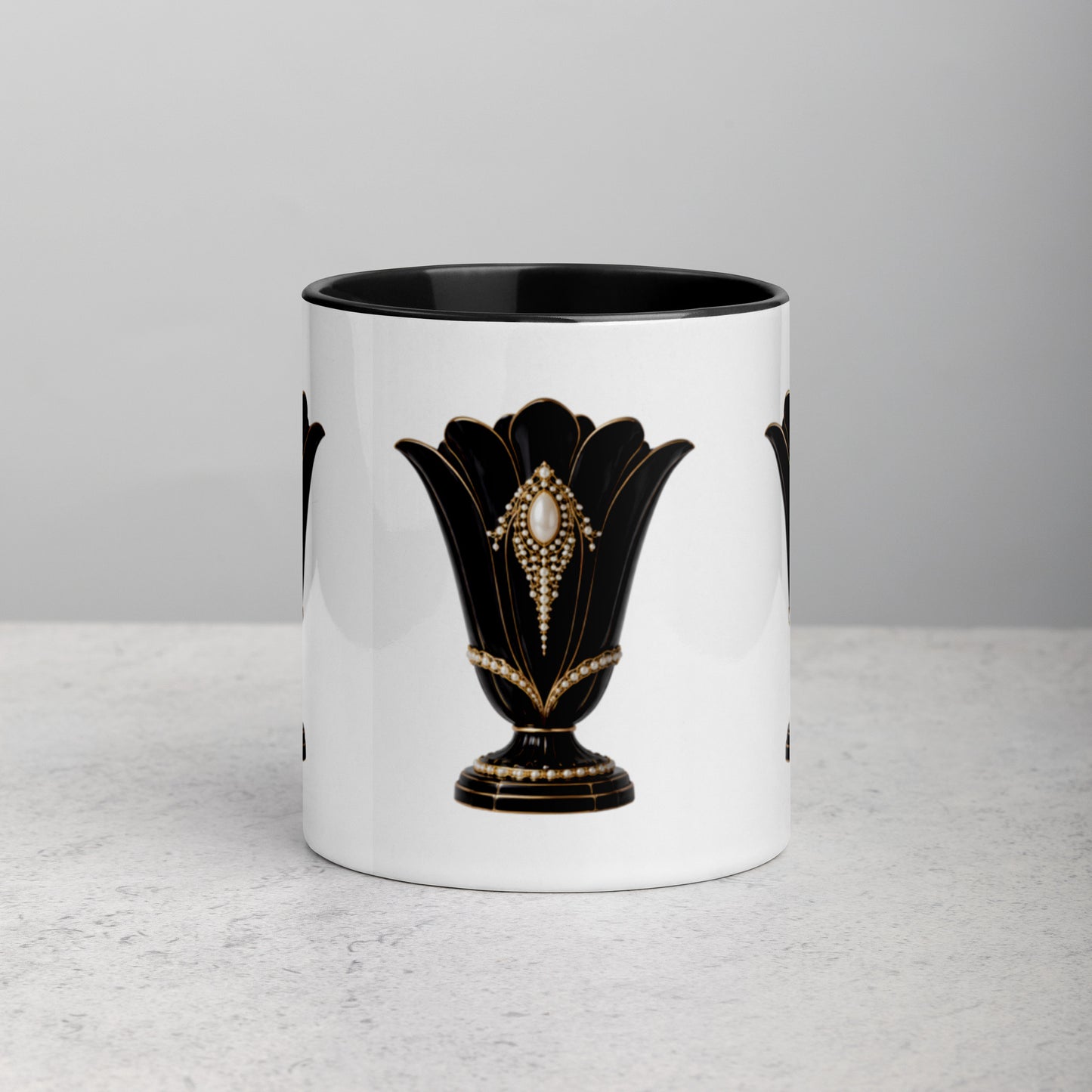 Art Deco Glossy Mug - Black Swan