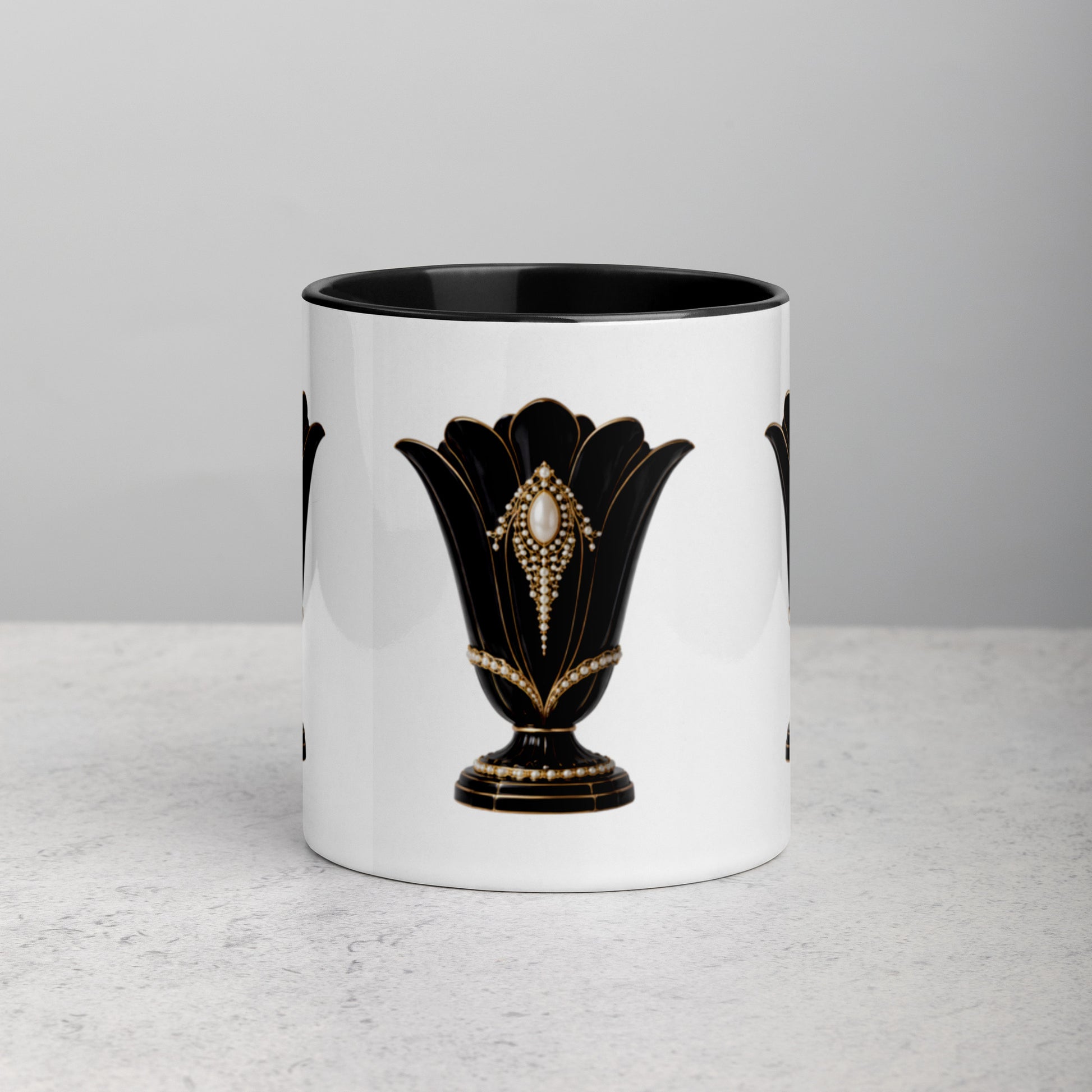 Art Deco Glossy Mug - Black Swan