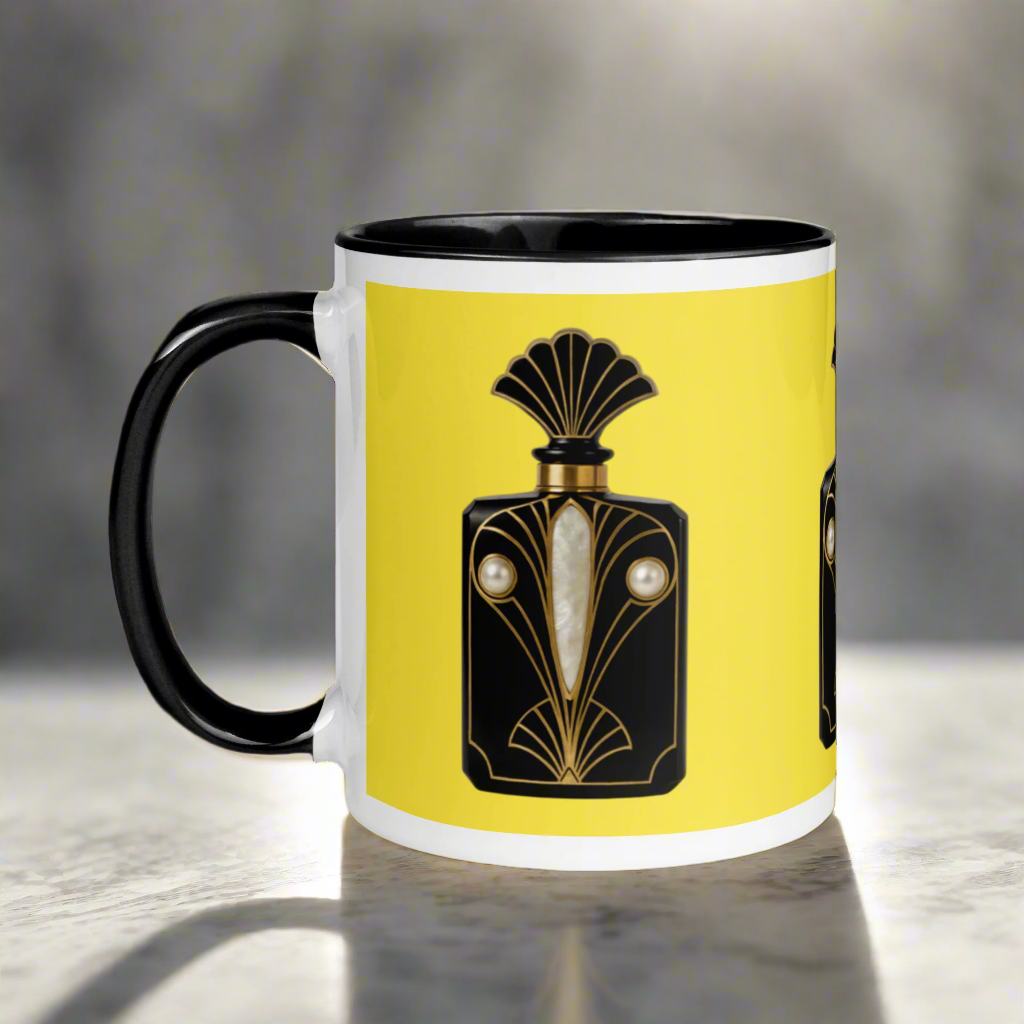 Art Deco perfume Mug - Peacock