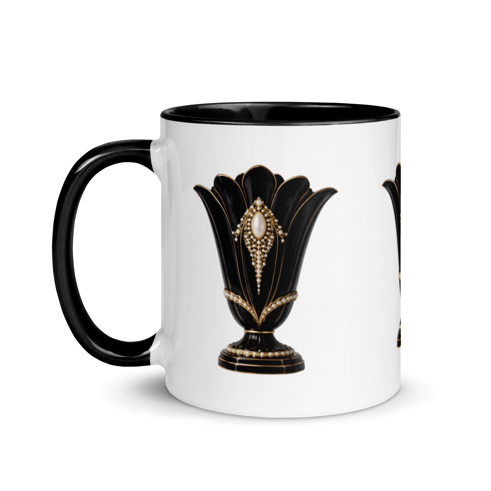 Art Deco Glossy Mug - Black Swan