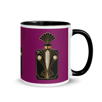 Art Deco perfume Mug - Peacock 11 oz Purple