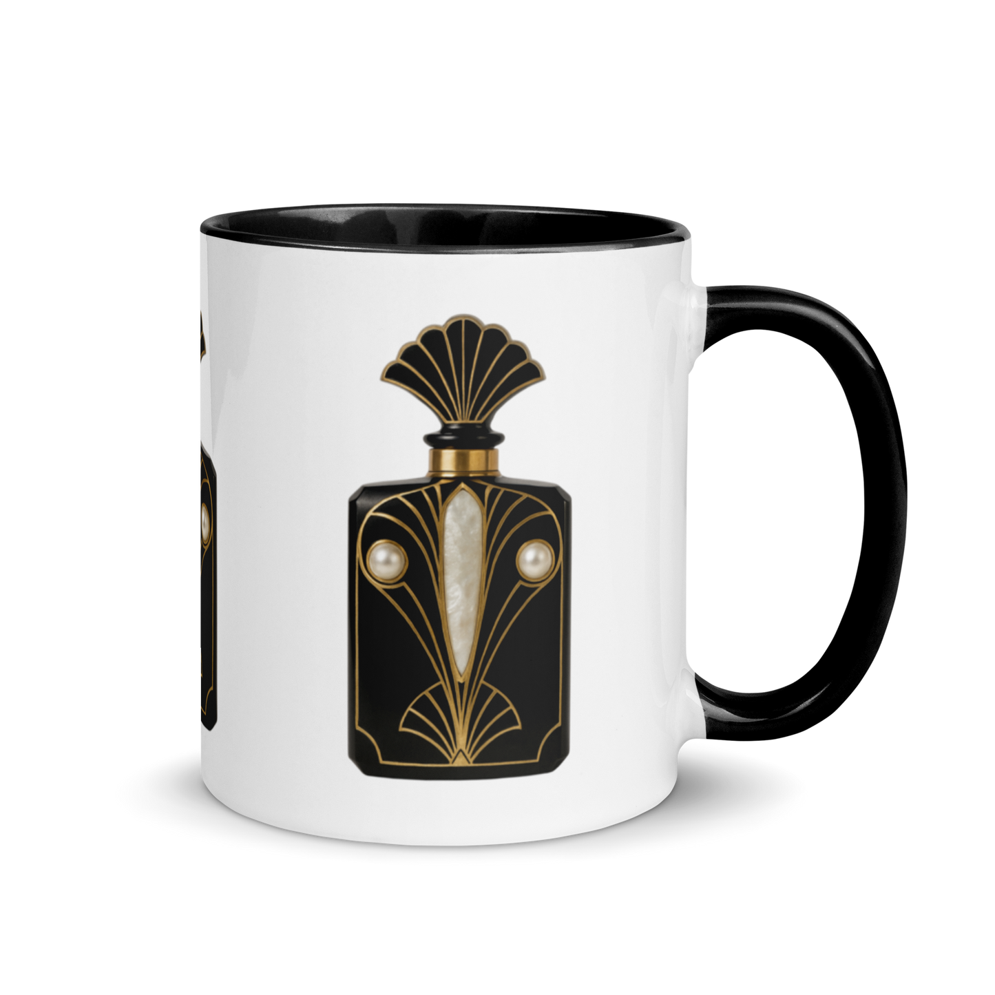 Art Deco perfume Mug - Peacock 11 oz White