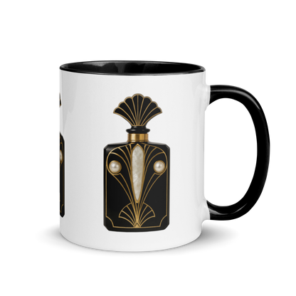 Art Deco perfume Mug - Peacock 11 oz White
