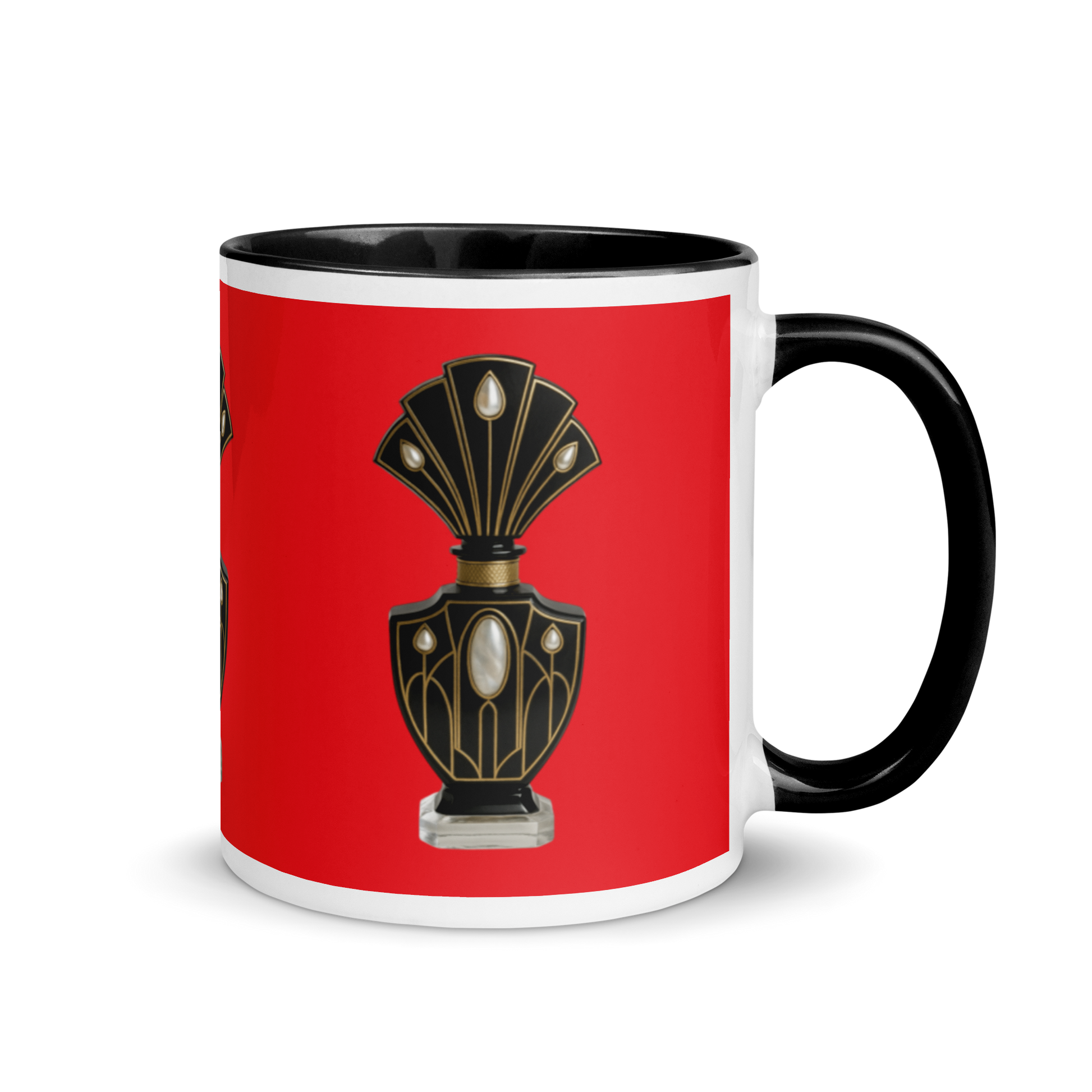 Art Deco Perfume Mug - Cockatoo Red 11 oz