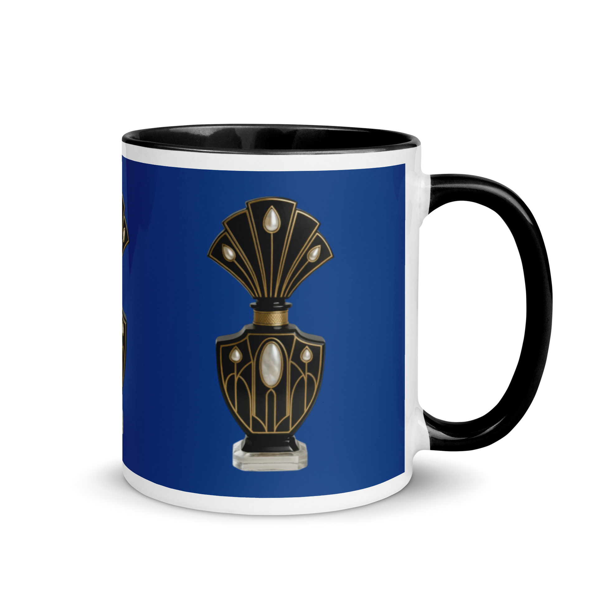Art Deco Perfume Mug - Cockatoo Blue 11 oz