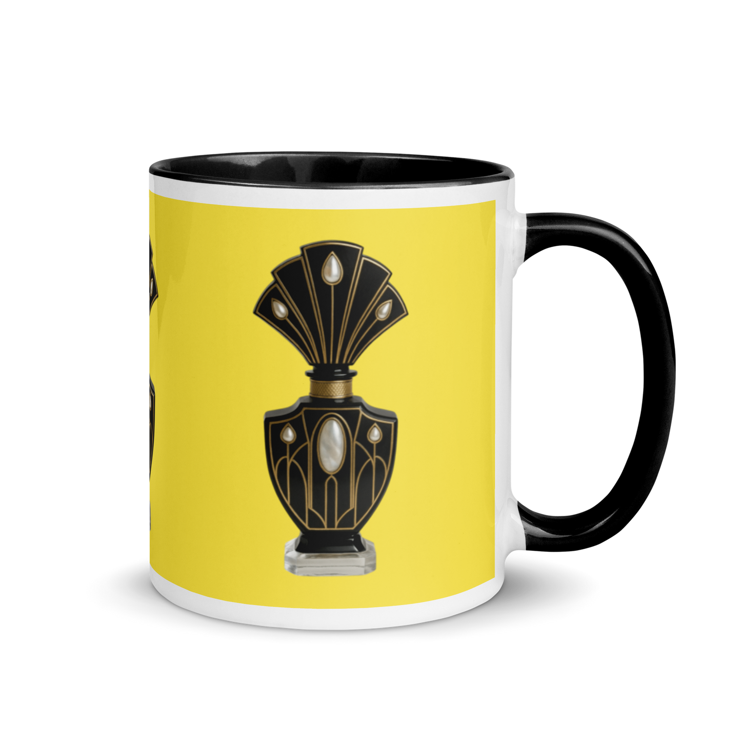 Art Deco Perfume Mug - Cockatoo Yellow 11 oz