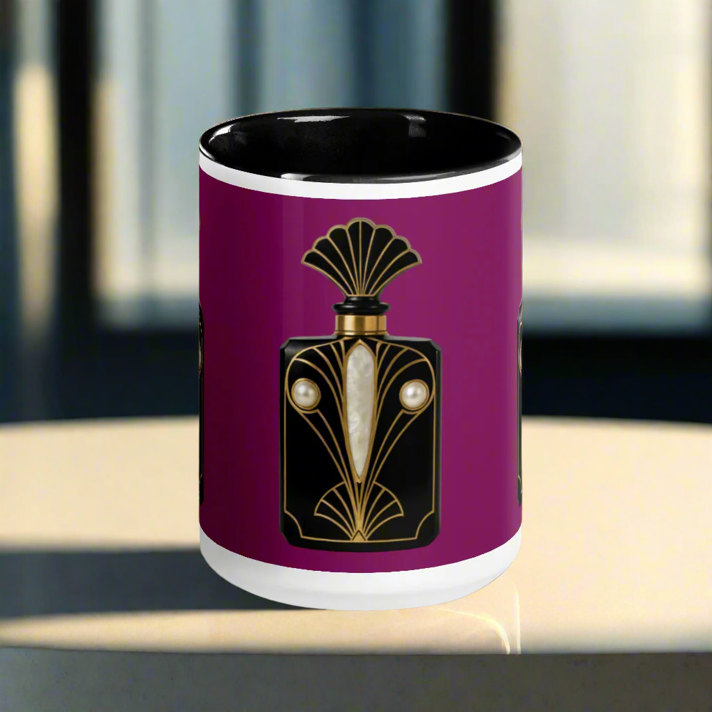 Art Deco perfume Mug - Peacock