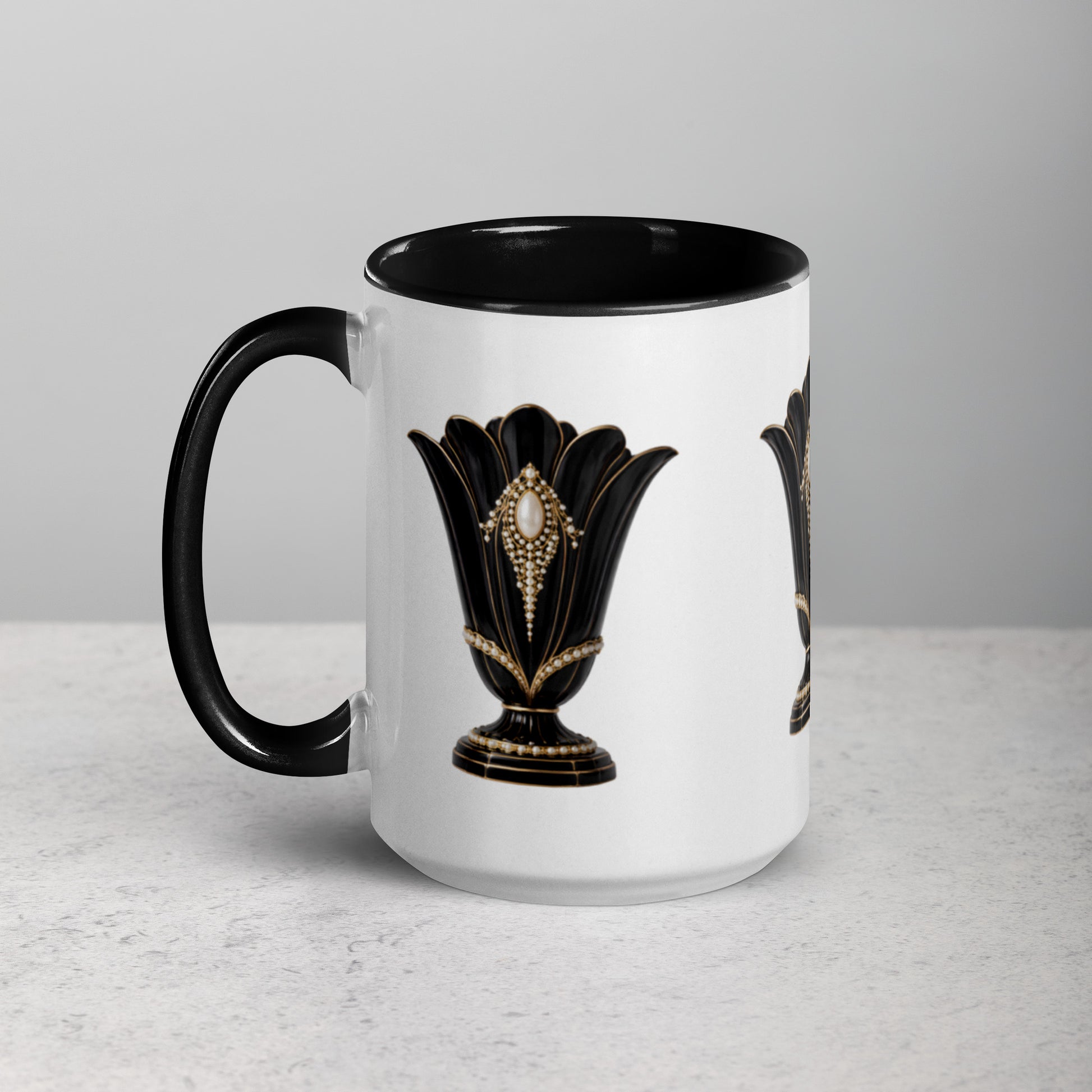 Art Deco Glossy Mug - Black Swan