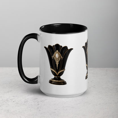 Art Deco Glossy Mug - Black Swan