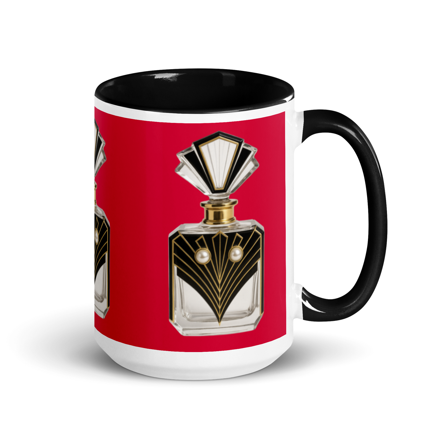 Art Deco perfume Mug - Hawk 15 oz Red