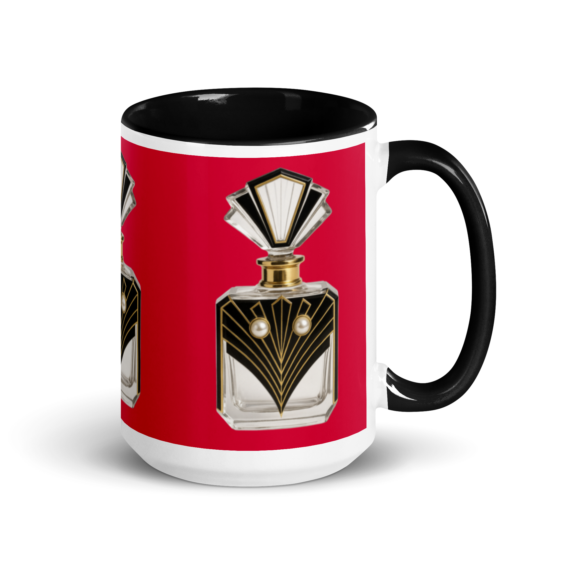 Art Deco perfume Mug - Hawk 15 oz Red