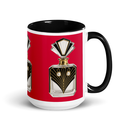 Art Deco perfume Mug - Hawk 15 oz Red