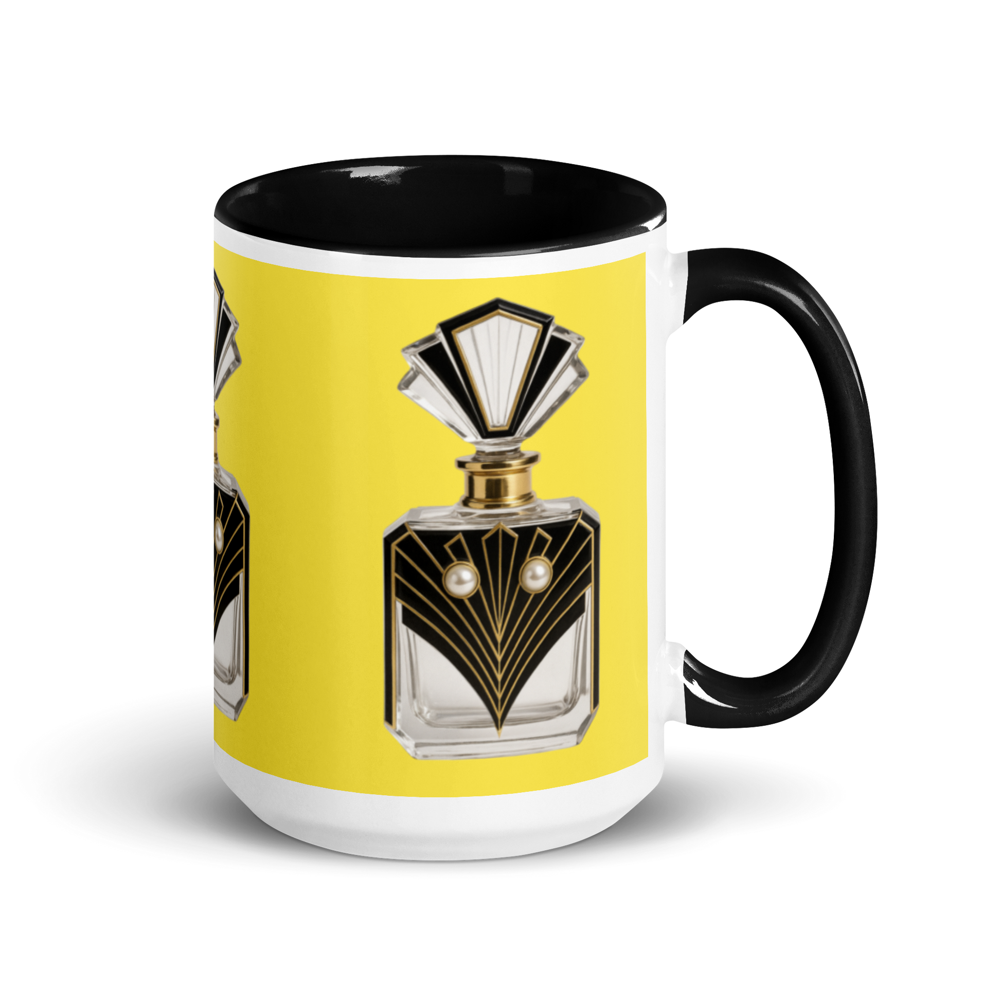 Art Deco perfume Mug - Hawk 15 oz Yellow